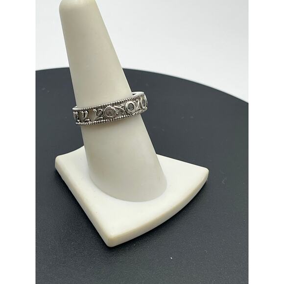 Ross Simon 925 Designer Signed Blue Topaz Sterling Silver Band Ring Sz 8.5 - Picture 4 of 15